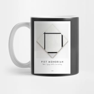 Tableau I Lozenge with Four Lines and Gray with Text Mug